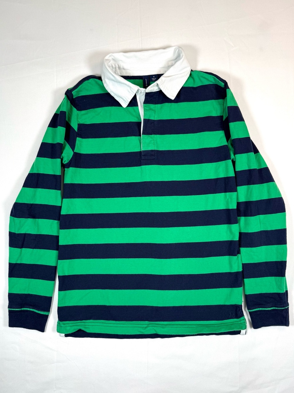 JANIE AND JACK Boys Rugby Polo Shirt 10 Long Sleeve Striped Preppy Classic Ivy